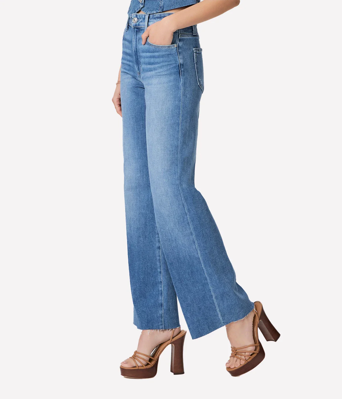 Anessa Raw Hem Jean in Flamenco Distressed - Image 3