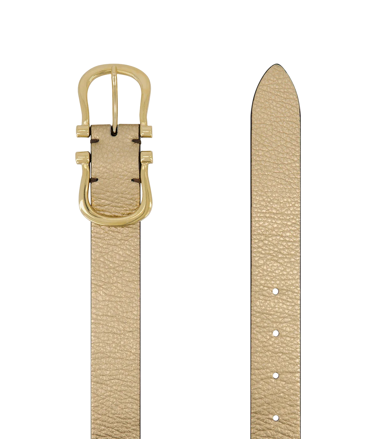 Baby Gold Nicky X Belt in Gold Pebble - Image 3