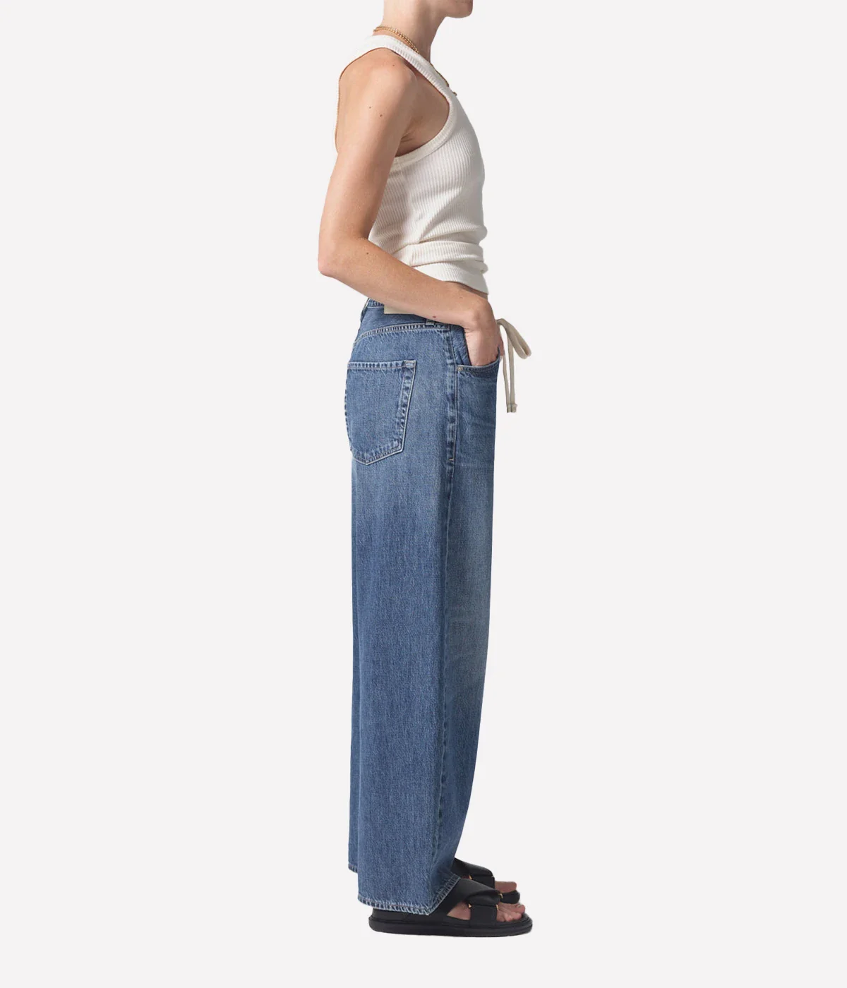 Brynn Drawstring Trouser in Atlantis - Image 3