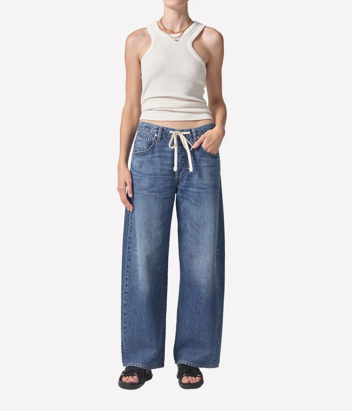 Brynn Drawstring Trouser in Atlantis - Image 6