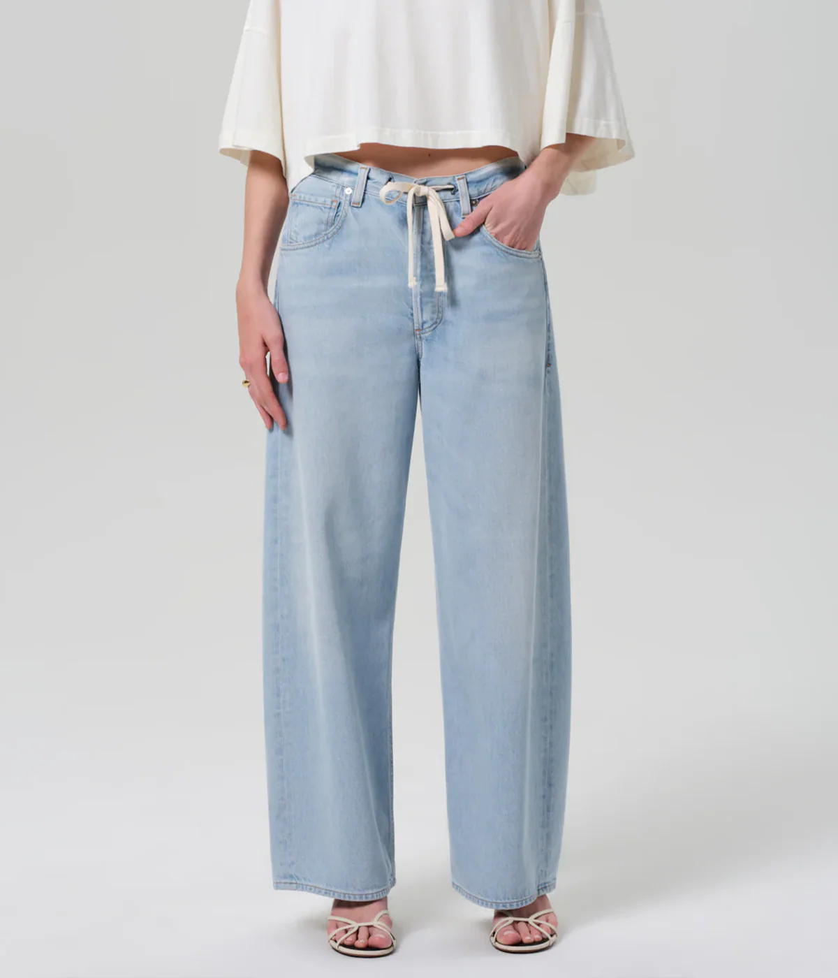Brynn Drawstring Trouser in Portola - Image 4