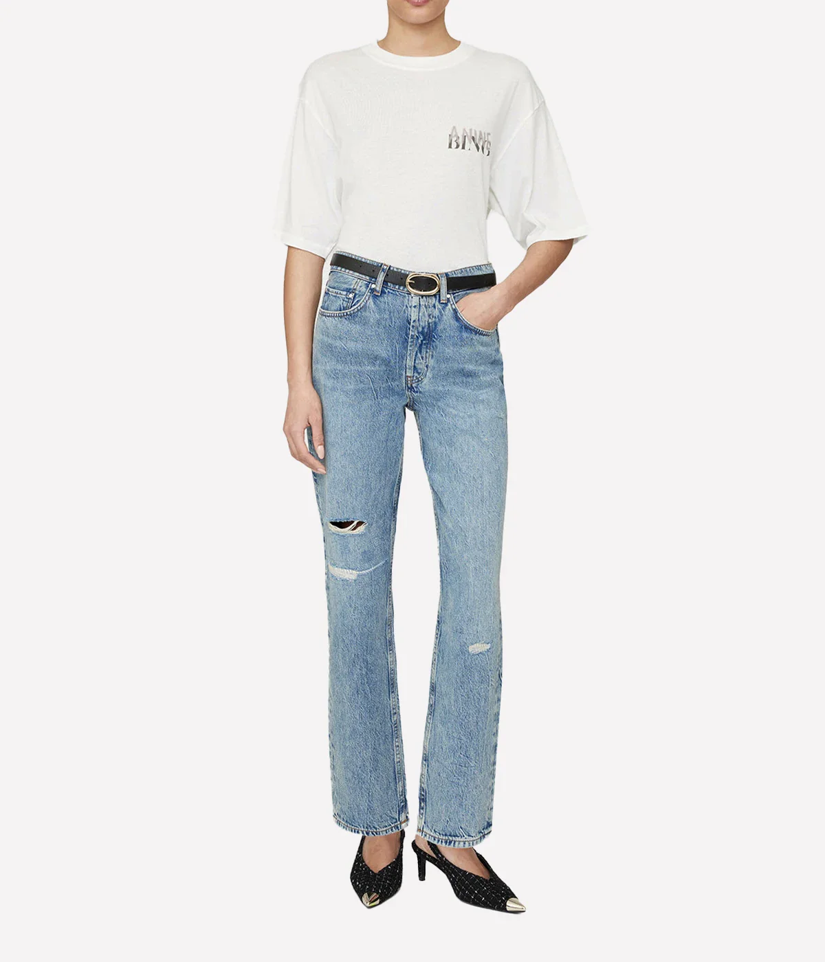 Cason Graffiti Tee in Ivory - Image 3