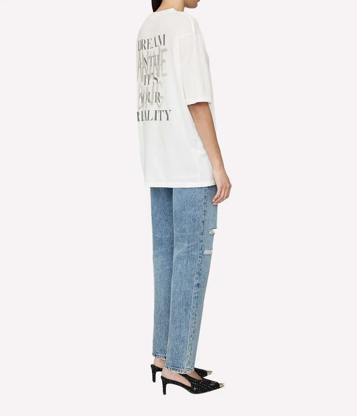 Cason Graffiti Tee in Ivory - Image 4