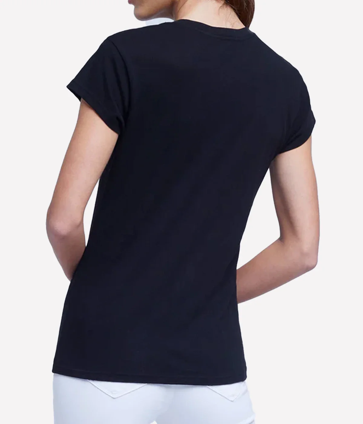 Cory Short Sleeve Crew Neck in Black - Image 3