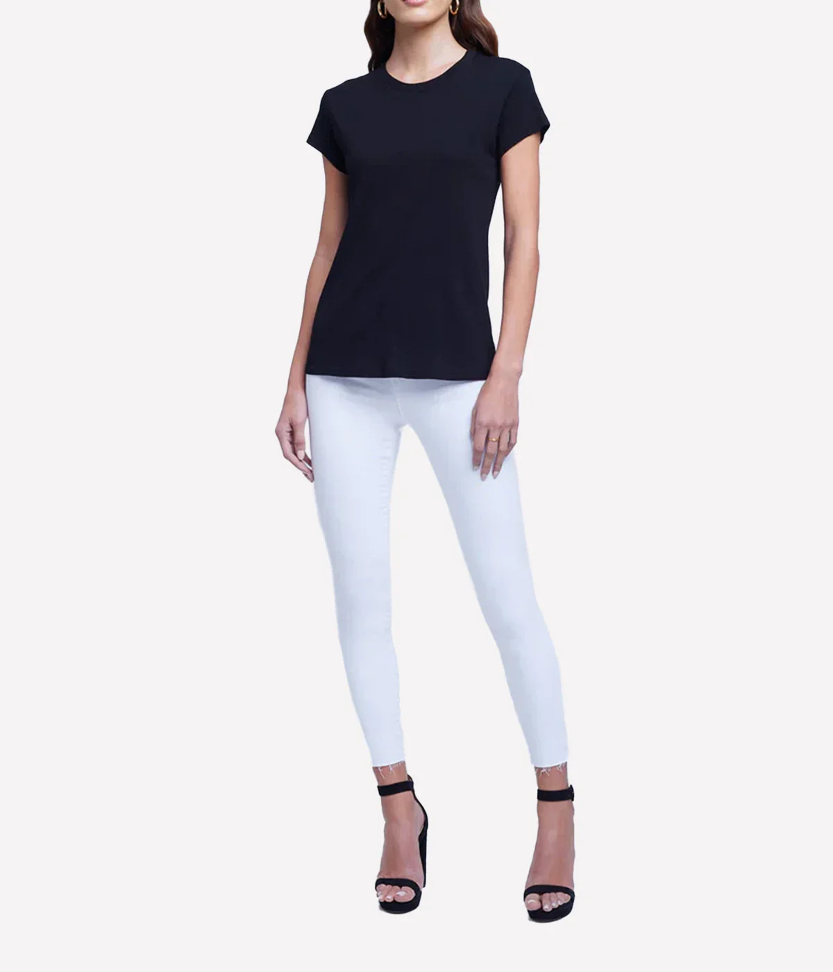 Cory Short Sleeve Crew Neck in Black - Image 4