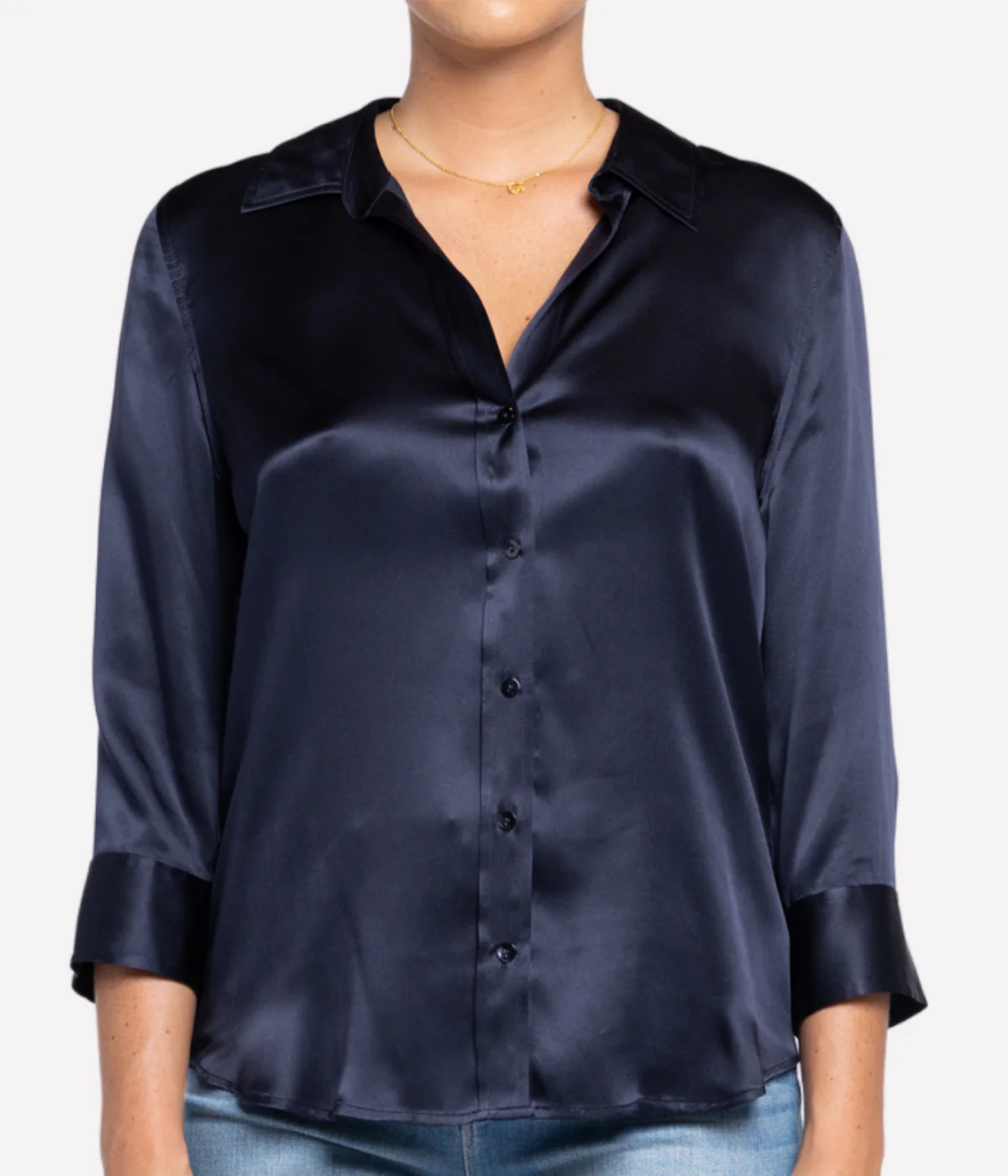 Dani 3/4 Sleeve Shirt in Midnight - Image 3