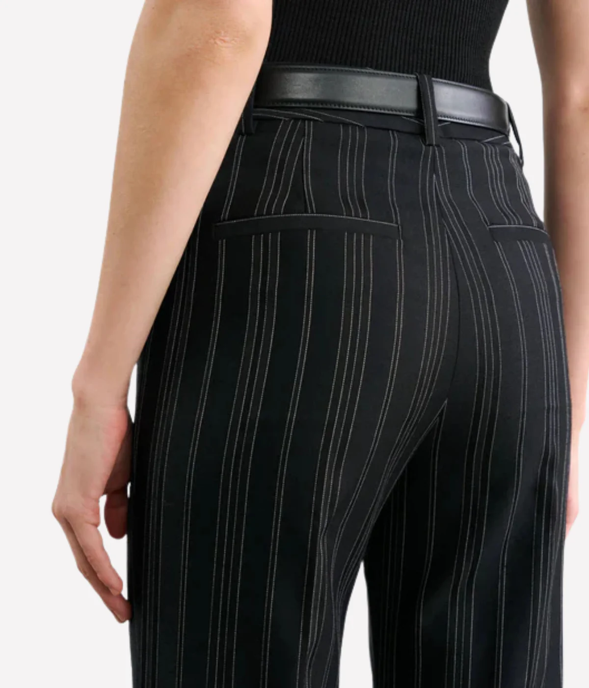 Effy Pant in Black Pinstripe - Image 4