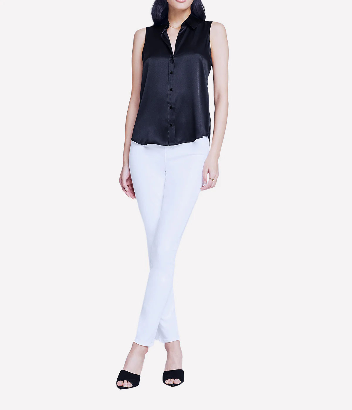 Emmy Short Sleeve Blouse in Black - Image 3