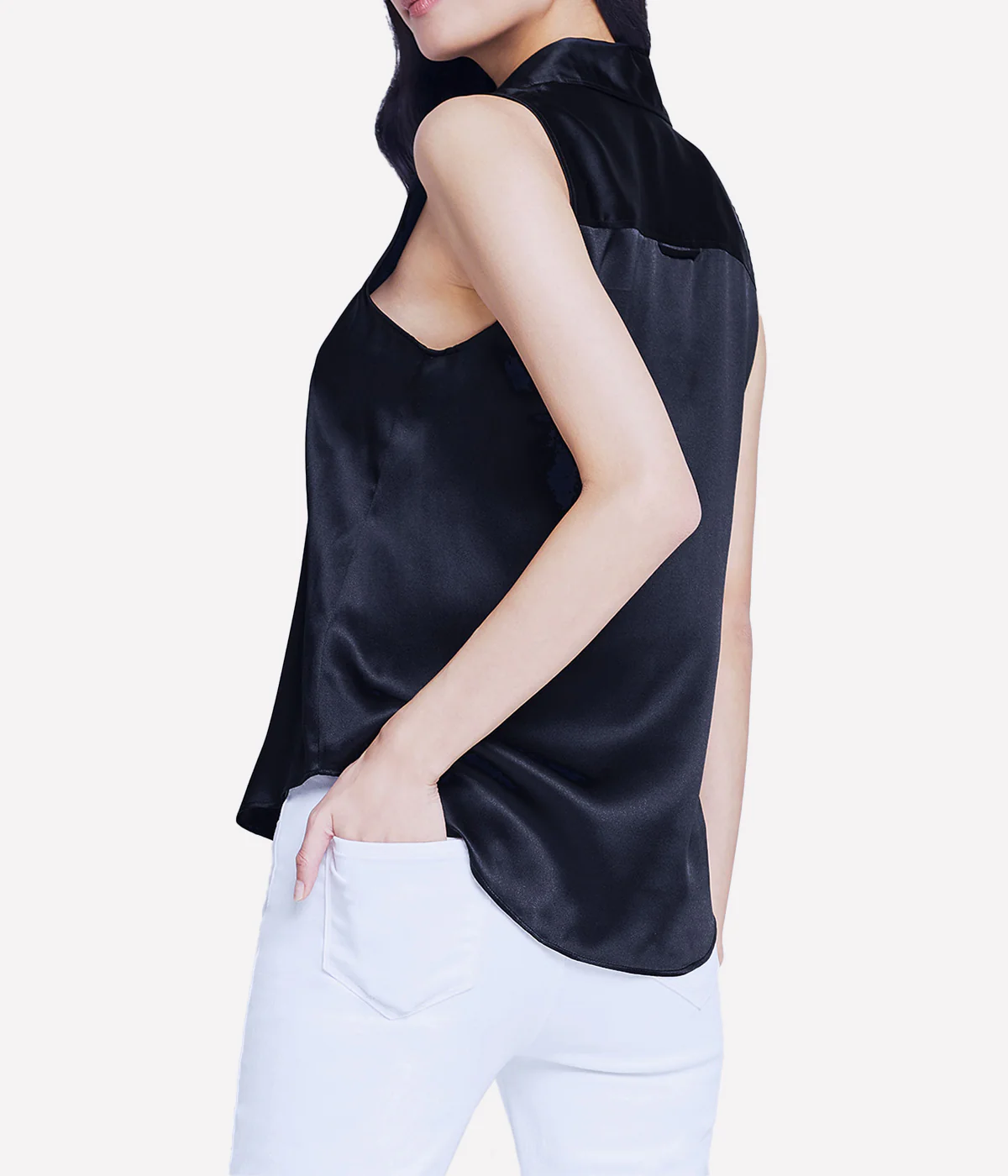 Emmy Short Sleeve Blouse in Black - Image 5