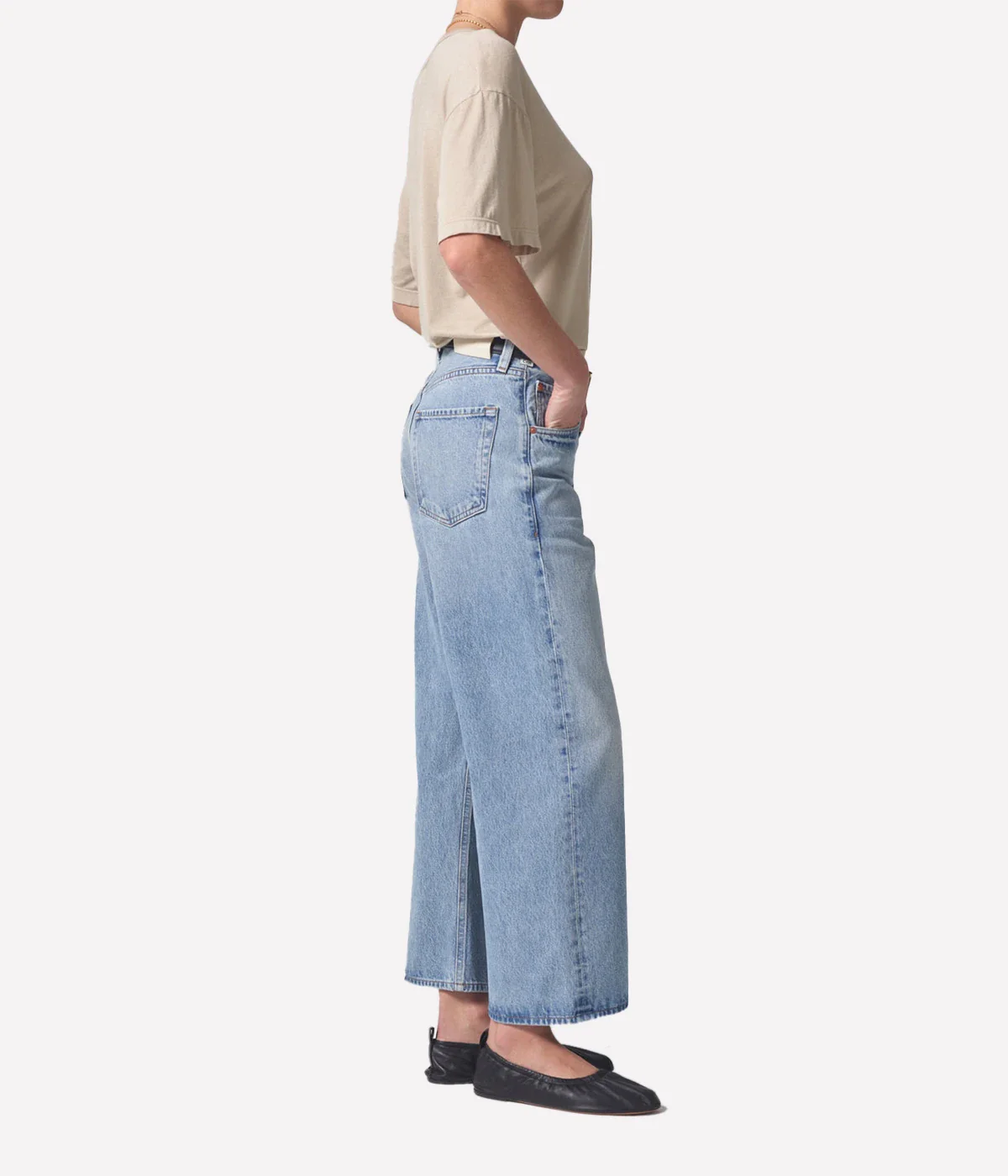 Gaucho Vintage Wide Leg Jean in Misty - Image 4