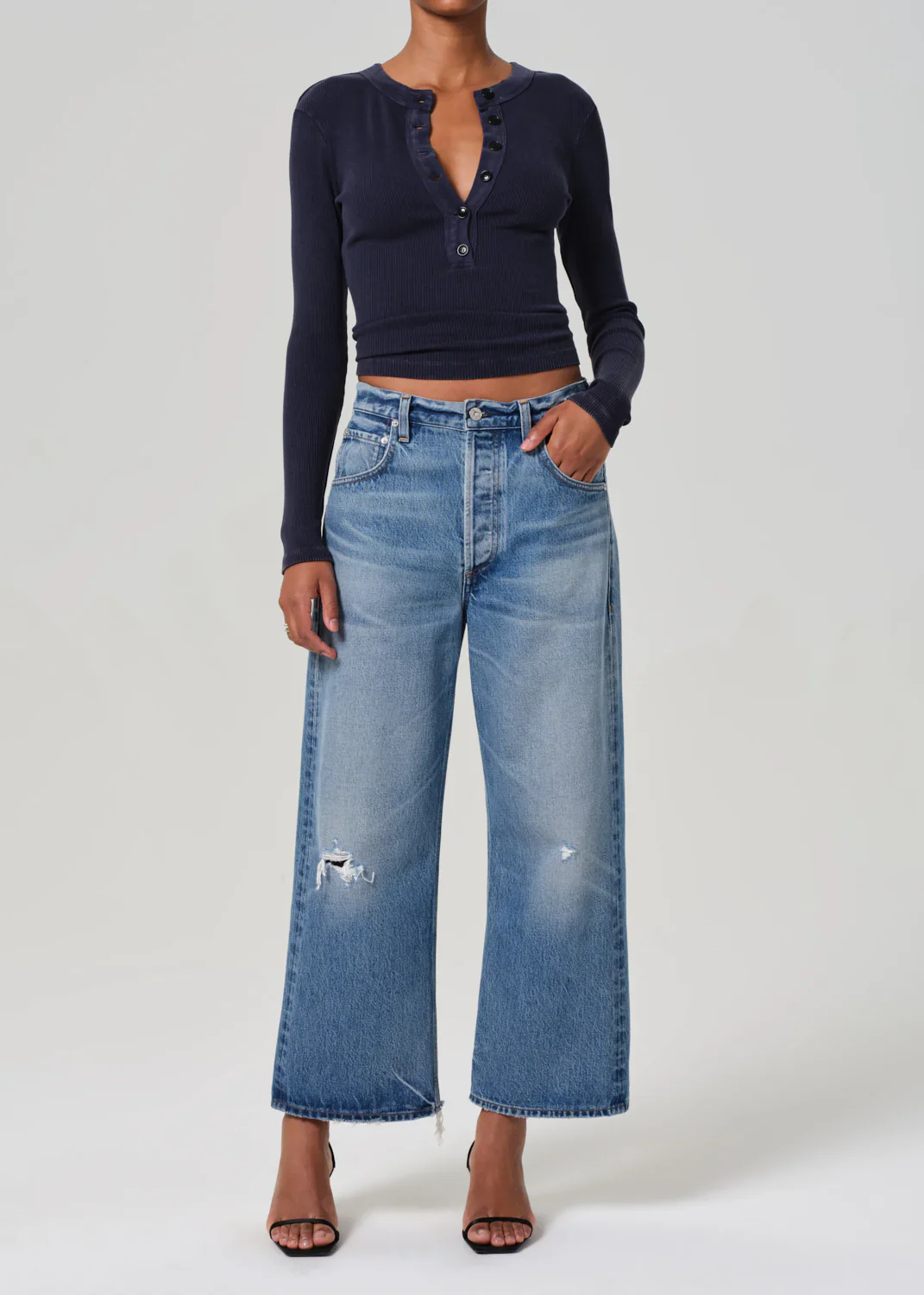 Gaucho Vintage Wide Leg Jean in Solano - Image 3