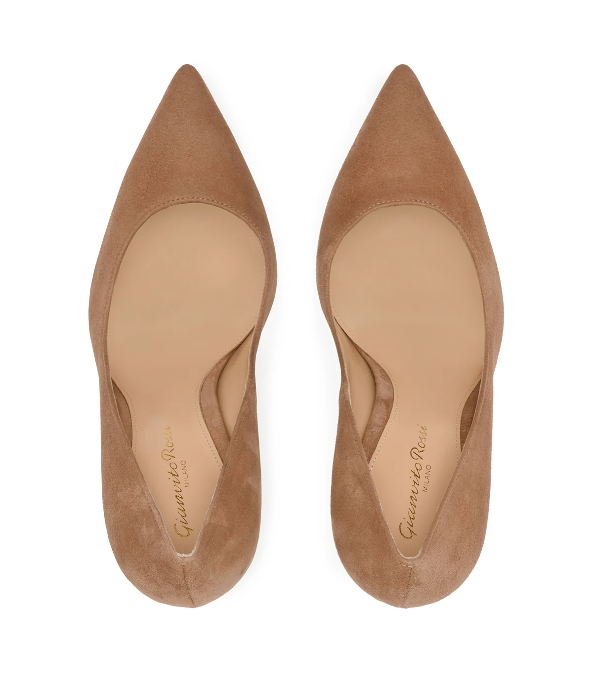 Gianvito 105 Suede Praline Pumps - Image 3