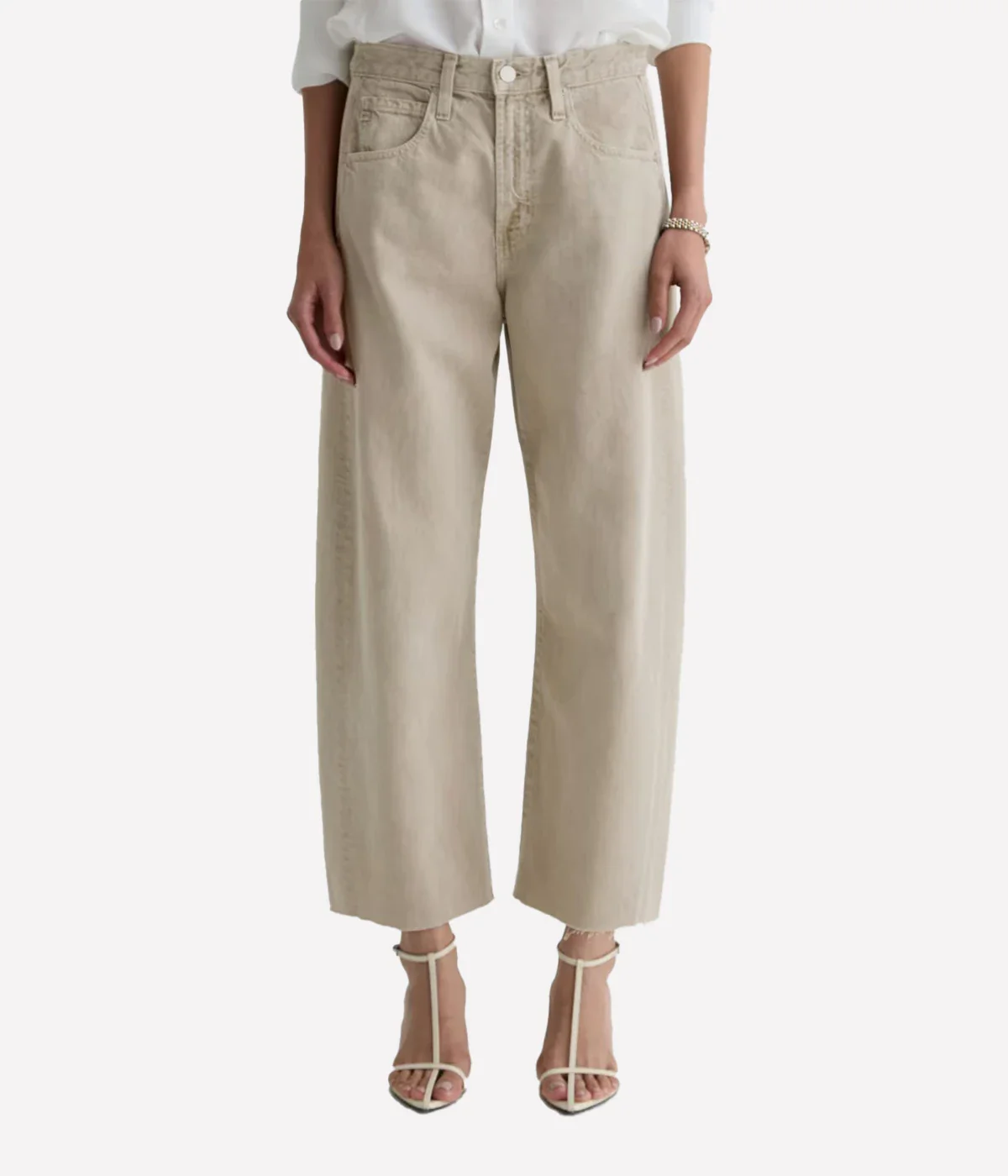 Hattie Crop Jean in Sulfur Light Taupe - Image 2