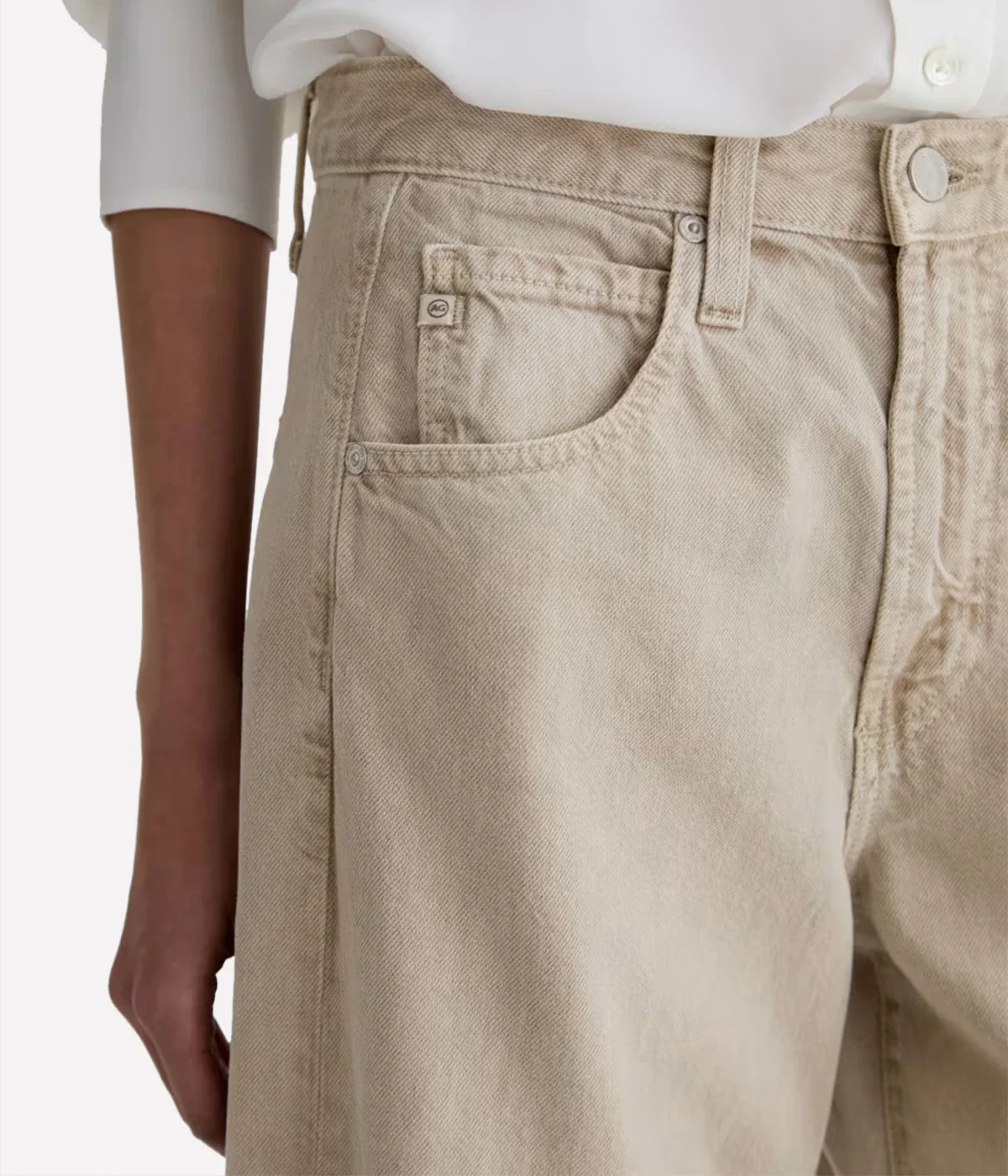 Hattie Crop Jean in Sulfur Light Taupe - Image 4