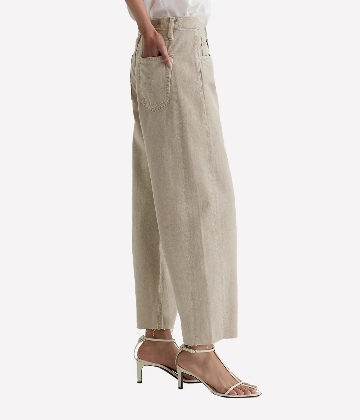 Hattie Crop Jean in Sulfur Light Taupe - Image 5