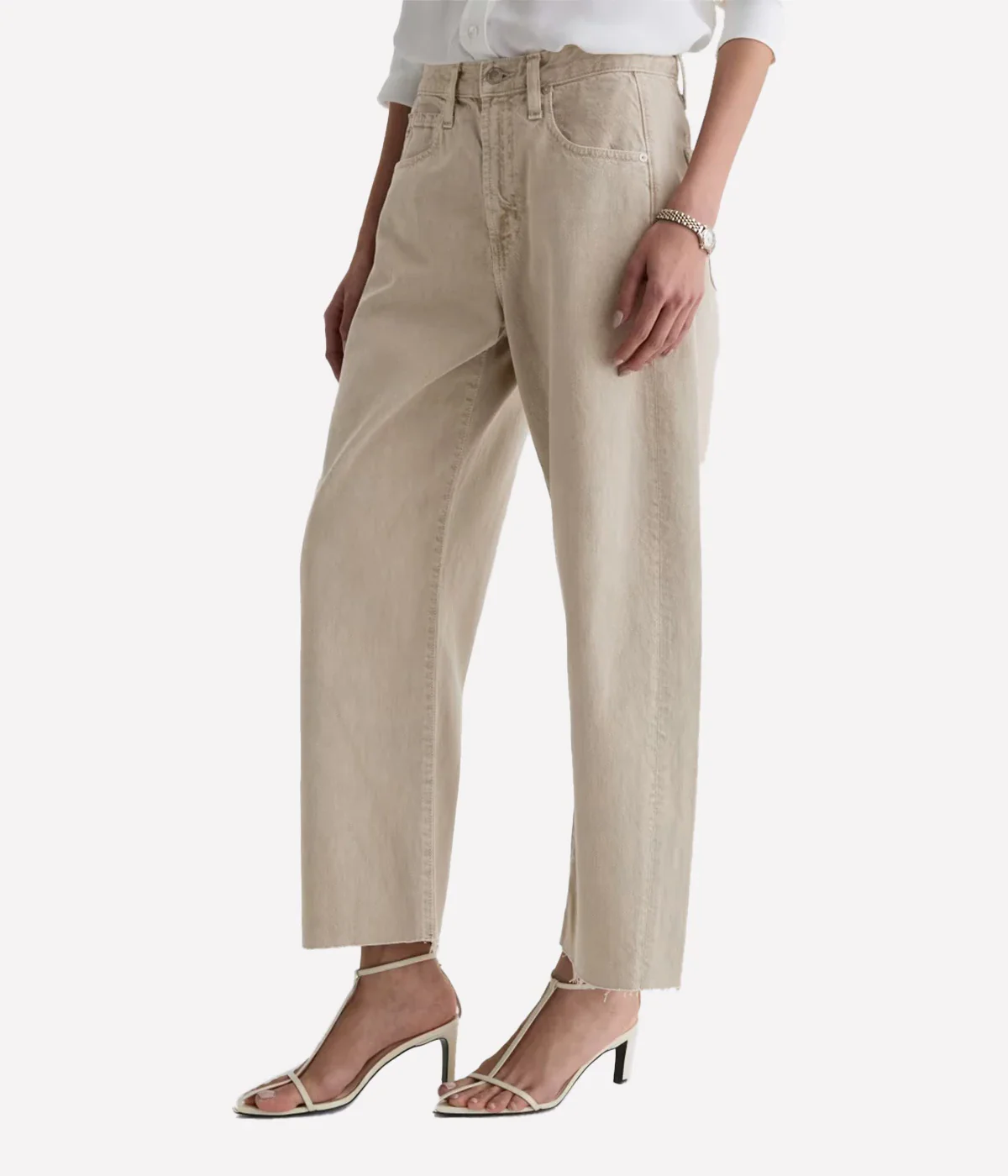 Hattie Crop Jean in Sulfur Light Taupe - Image 7