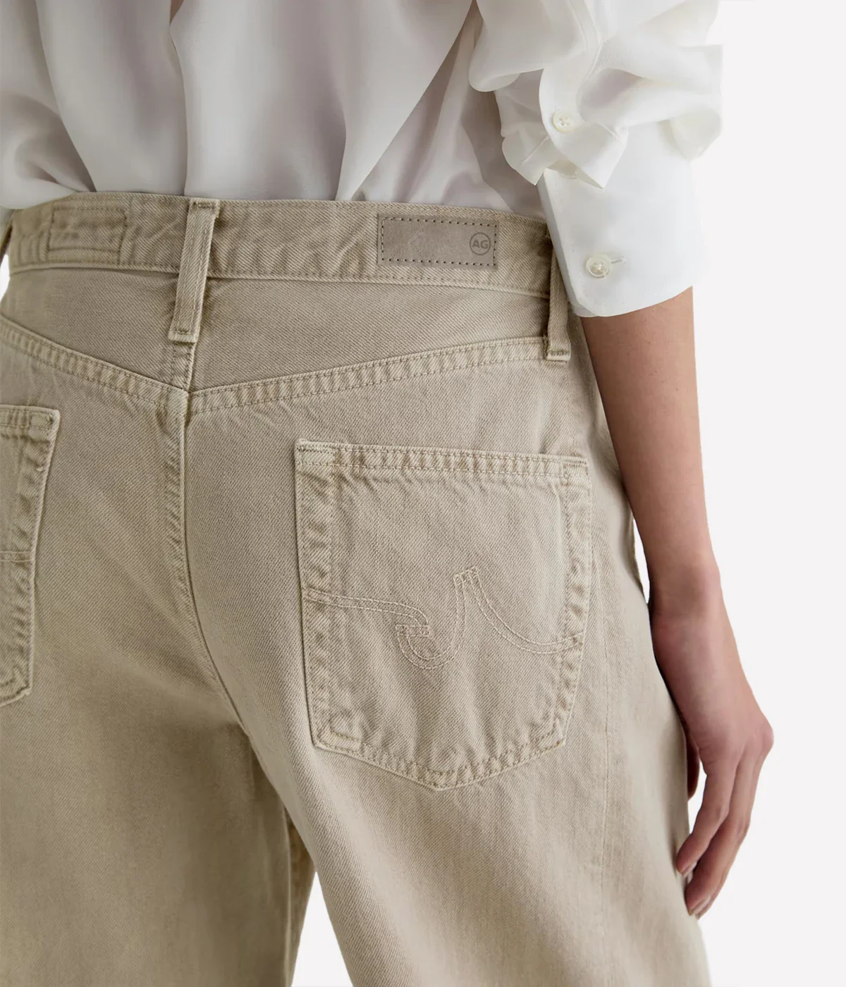 Hattie Crop Jean in Sulfur Light Taupe - Image 8