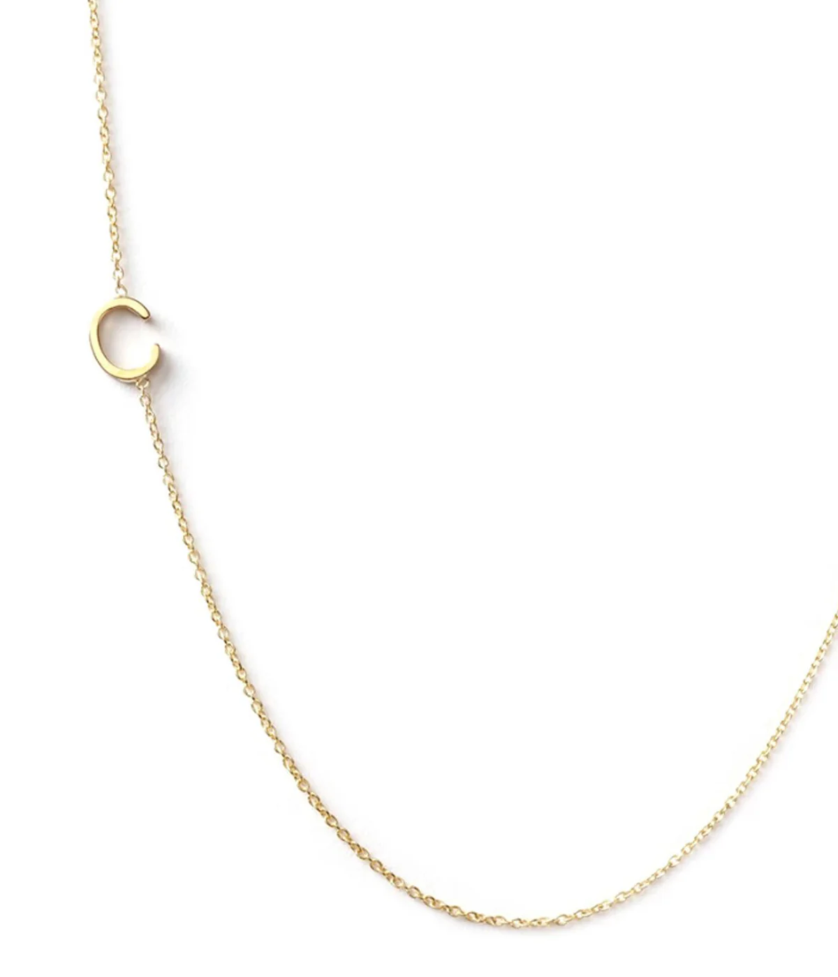 Initial Necklace in Yellow Gold - Image 4