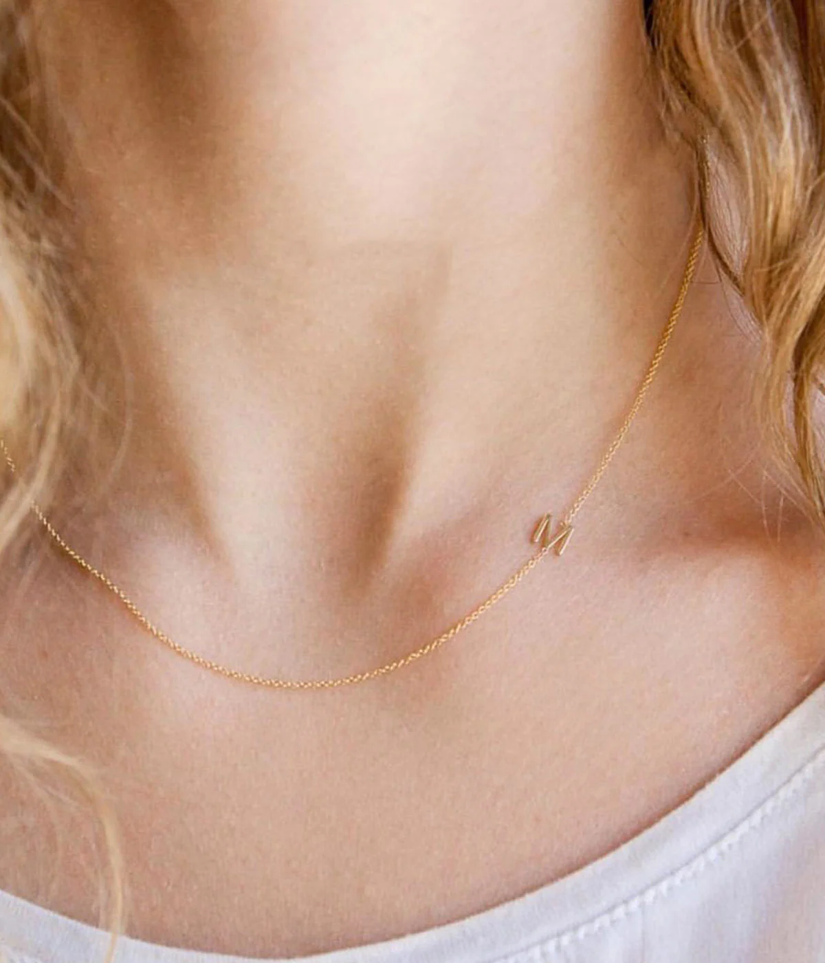 Initial Necklace in Yellow Gold - Image 5