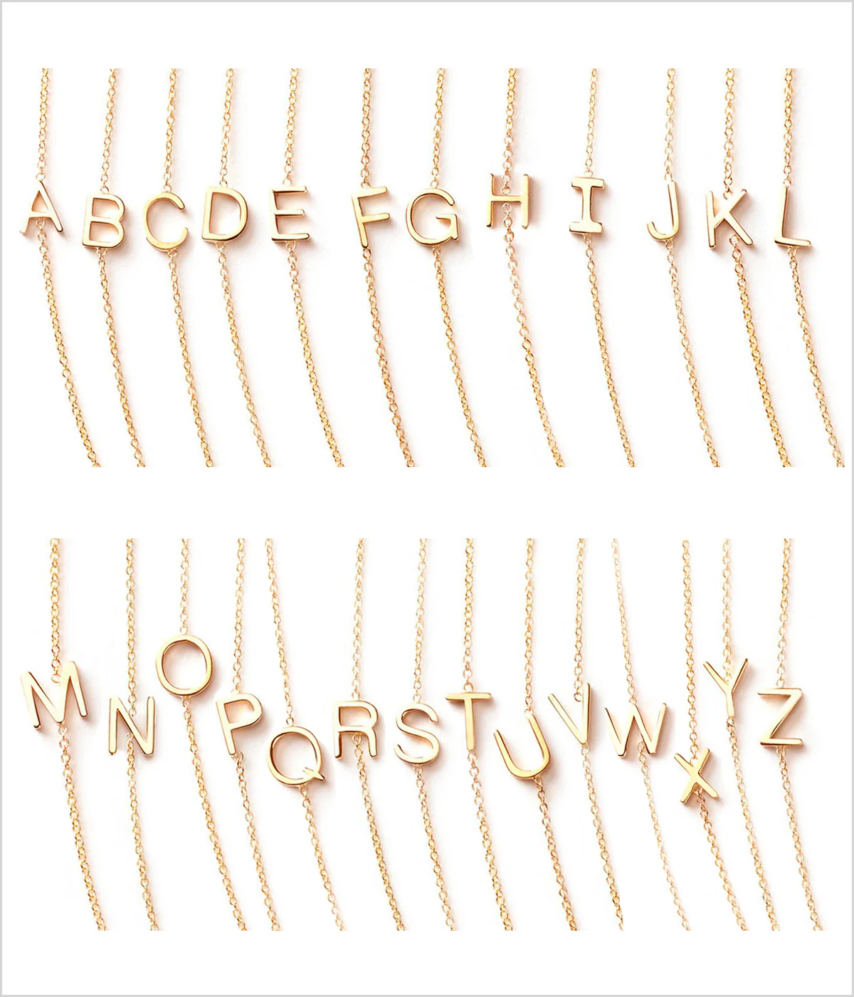 Initial Necklace in Yellow Gold - Image 6