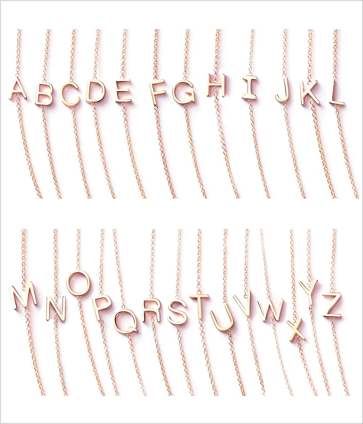 Initial Necklace in Rose Gold - Image 5