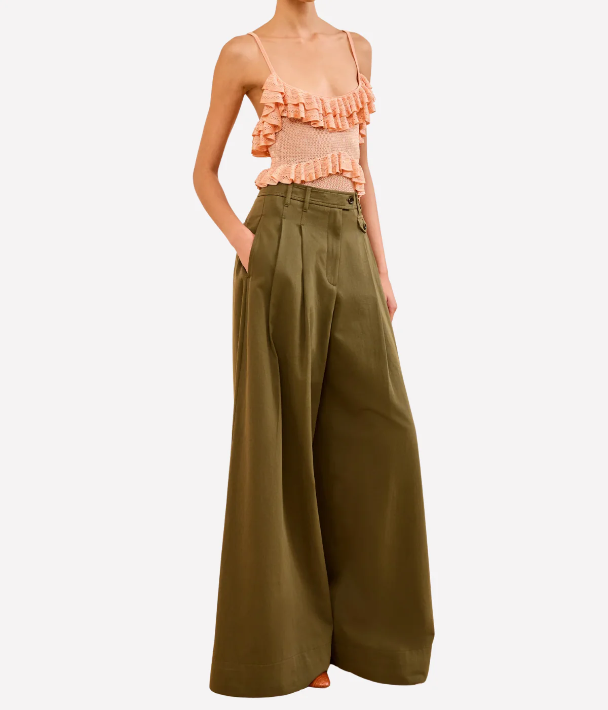 Motherwell Wide Leg Trouser In Pinon - Image 3