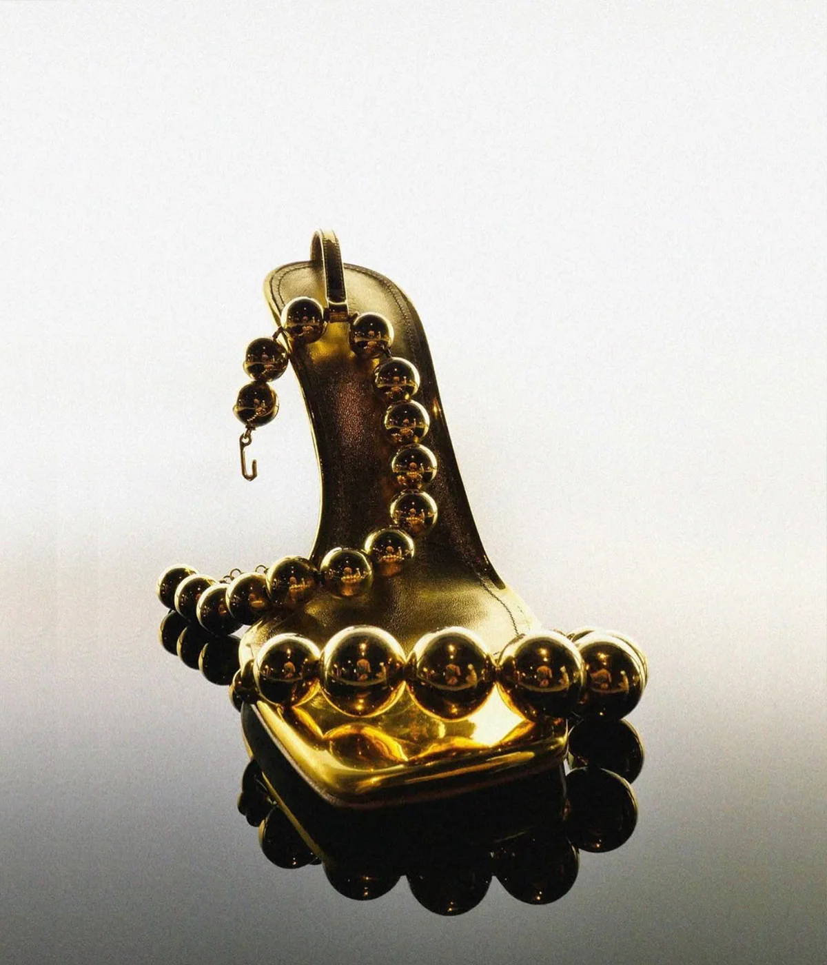 Olivia Necklace Sandal 105 in Gold Sphere - Image 4