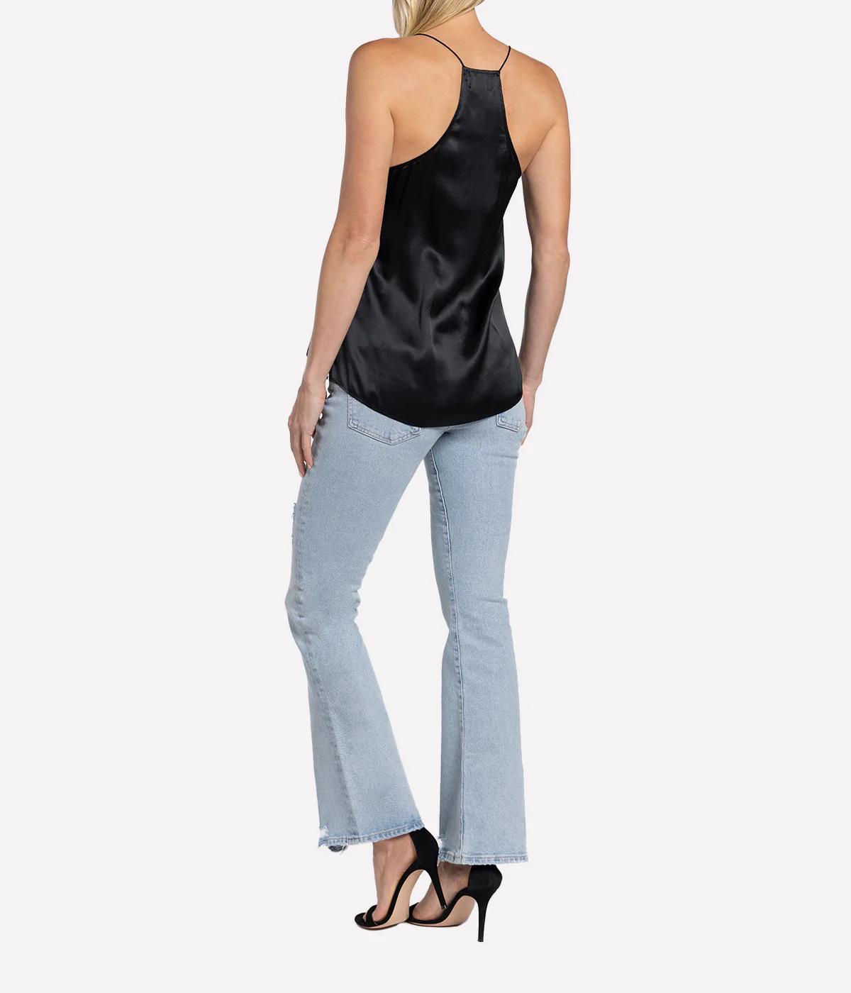 Racer Charmeuse Cami in Black - Image 4