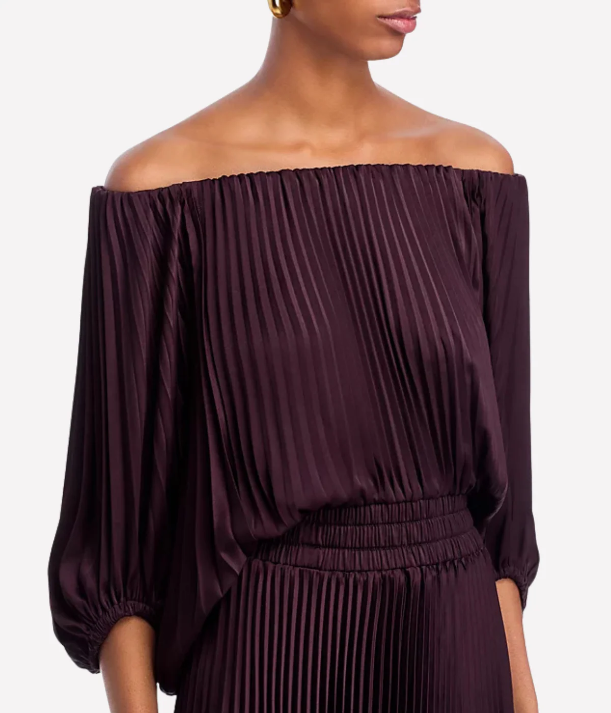 Sienna Dress in Deep Plum - Image 3