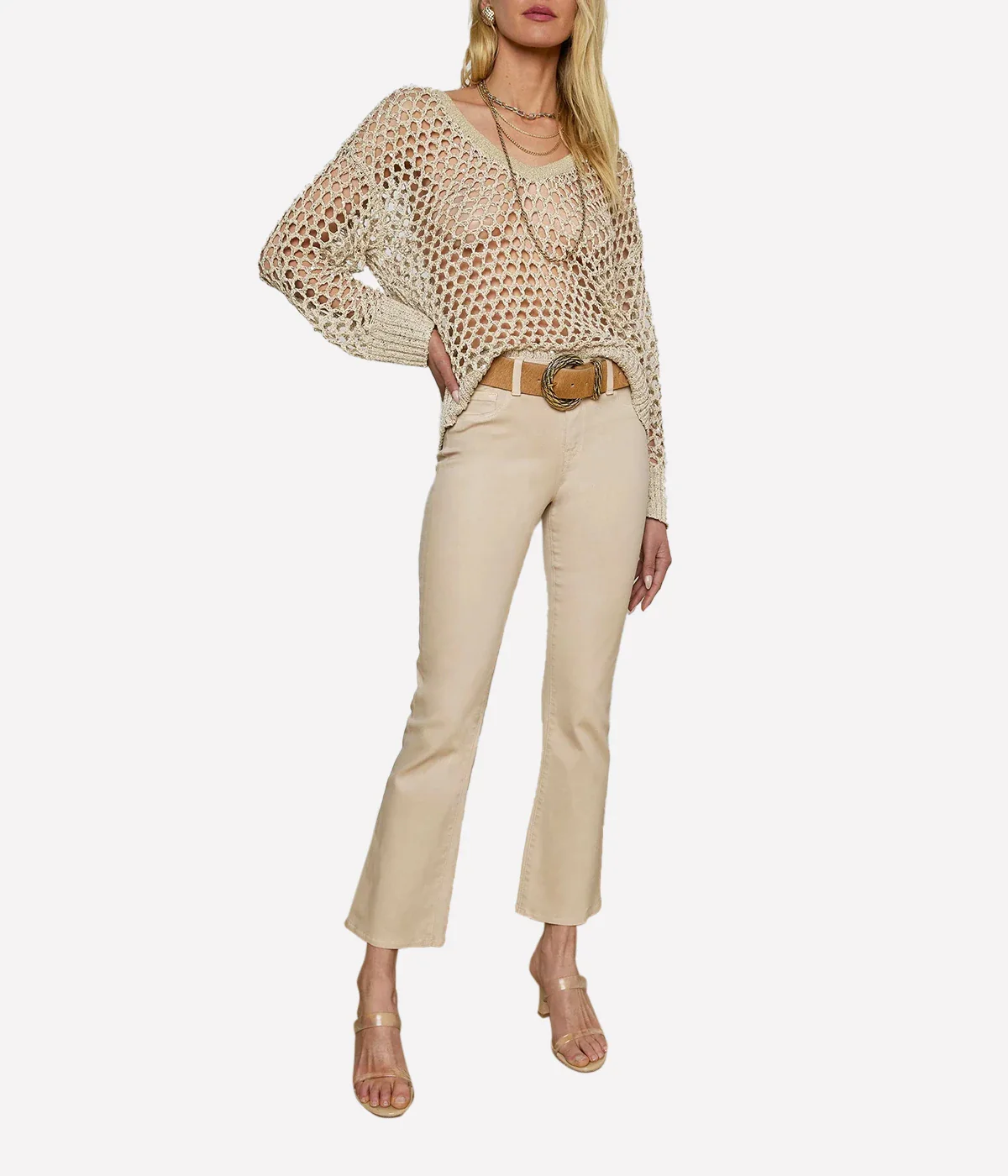 Tati H/R Crop Boot Jean in Cement Coated - Image 3