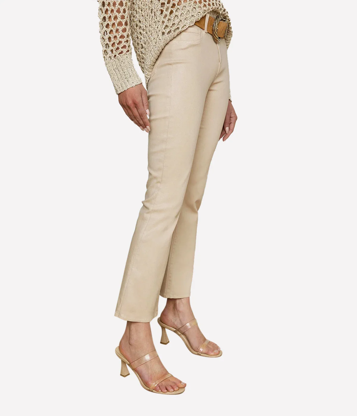 Tati H/R Crop Boot Jean in Cement Coated - Image 4