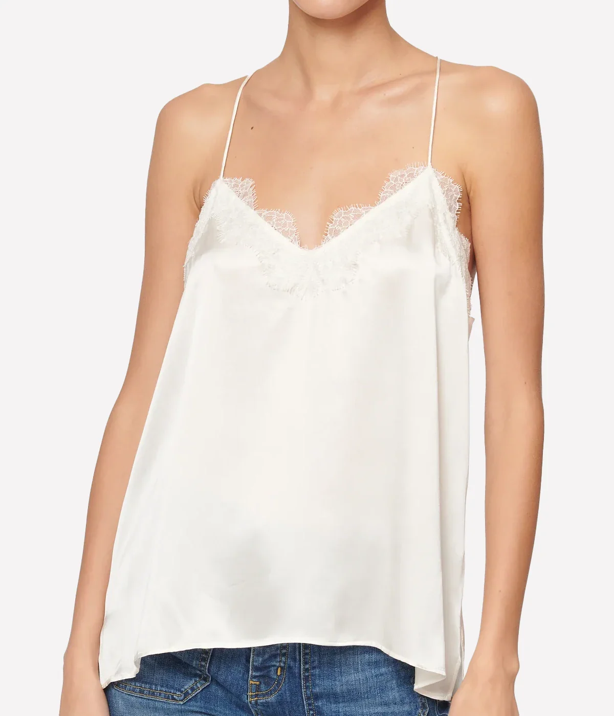 The Racer Cami in White - Image 3