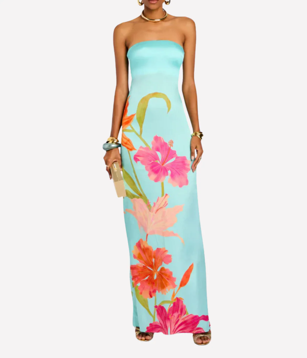 Vivi Dress in Aqua Primavera - Image 2