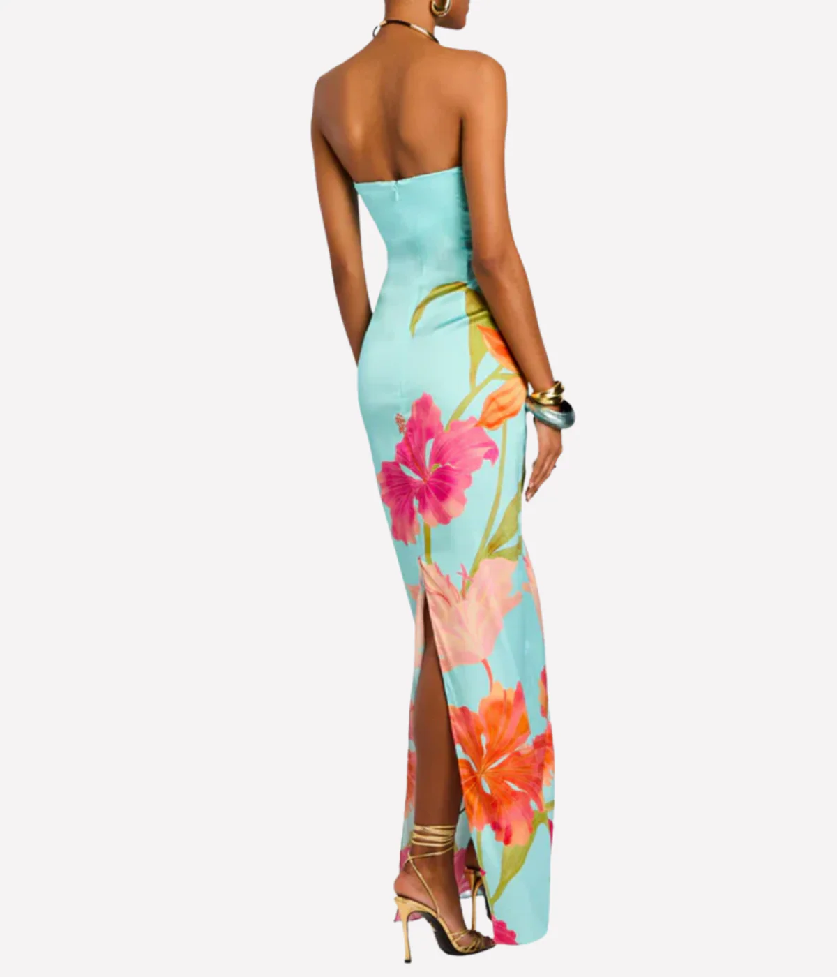 Vivi Dress in Aqua Primavera - Image 3