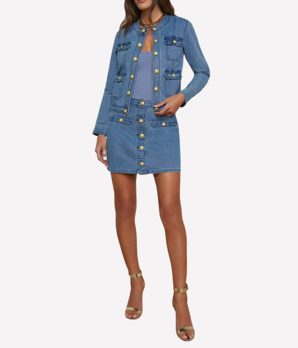 Yari Collarless Jacket in La Jolla - Image 2